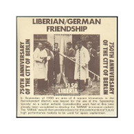 Liberia 1059 Sheet, MNH. City Of Berlin-750, 1930. Spaceship Society Airfield. - Liberia