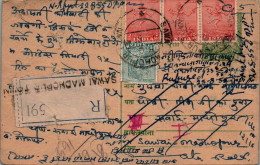 India Postal Stationery Goddess 9p Sawai Madhopur Cds - Cartoline Postali