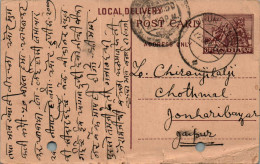 India Postal Stationery Horse 6p To Jaipur - Cartoline Postali