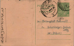 India Postal Stationery Goddess 9p Jaipur Cds - Cartes Postales