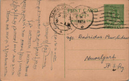 India Postal Stationery Goddess 9p Nawalgarh Cds - Postcards