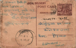 India Postal Stationery Horse 6p To Didwana Panna Lal Vohra - Cartes Postales