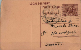 India Postal Stationery Horse 6p To Nawalgarh - Cartoline Postali
