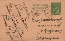 India Postal Stationery Goddess 9p Sojat Cds To Sujangarh - Cartoline Postali