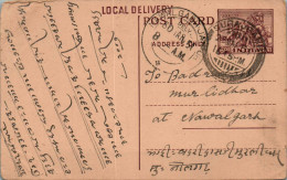 India Postal Stationery Horse 6p Suranjgarh Cds - Cartes Postales