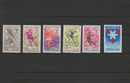 France 1967/1968 Olympic Games Grenoble 6 Stamps MNH - Hiver 1968: Grenoble