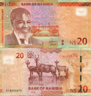 Namibia / 20 Dollars / 2018 / P-17(b) / VF - Namibia