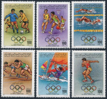 Libya 1204-1209, MNH-perf. Mi 1379-1384. Olympics Los Angeles-1984. Basketball, - Libya