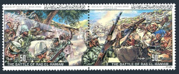 Libya 1064 Ab Pair, MNH. Michel 1170-1171. Battles, 1983. Ras El-Hamam, 1915. - Libyen