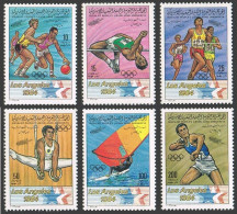 Libya 1111-1116, 1117-1118, MNH. Olympics Los Angeles-1984. Basketball, Soccer, - Libyen