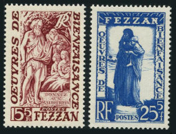 Fezzan 2NB1-2NB2, Hinged. Michel 58-59. Charitable Works 1950. Unhappy Ones. - Libia