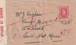 Australie Lettre Censurée Pour L'Afrique Du Sud Ouest 1943 - Cartas & Documentos