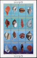 Libya 1257 Ap Sheet, MNH. Michel 1502-1517 Bogen. Sea Shells, 1985. - Libië
