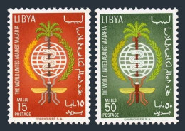 Libya 218-219 & Imperf, MNH. Mi 118-119. WHO Drive To Eradicate Malaria, 1962. - Libië
