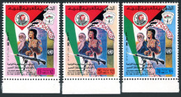 Libya 658-660, MNH. Mi 571-573. Battle Of Al-Karamah, 9th Ann.1977. Gun,Fighters - Libië