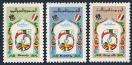 Libya 534-536, MNH. Michel 450-452. Tripoli Fair, 1974. Emblem, Flags. - Libyen