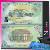 Auto Bank $5 BUGATTI Divo Fantasy Test Note Private - Andere & Zonder Classificatie