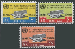 Libya C55-C57, MNH. Michel 215-217. New WHO Headquarters, Geneva, 1966. - Libye