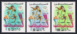 Libya 627-629,630,MNH.Mi 540-542,Bl.23. Arab Games 1976.Soccer,Wrestling,Cycling - Libië