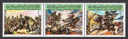 Libya 1319 Ac Strip, MNH. Mi 1741-1743. Evacuation Day, 1986. Infantry, Cavalry. - Libye