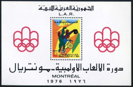 Libya 618-620,621,MNH. Olympics Montreal-1976.Bicycling,Boxing,Soccer.Symbols. - Libië