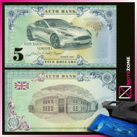 Auto Bank $5 Aston Martin Vanqush S Fantasy Test Note Private - Collezioni