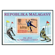 Malagasy C163, MNH. Michel Bl.13. Olympics Innsbruck-1976. Winners. - Madagaskar (1960-...)