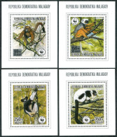 Malagasy 836-839 Deluxe Sheets, MNH. Michel 1110-1113. WWF 1992. Lemurs. - Madagascar (1960-...)