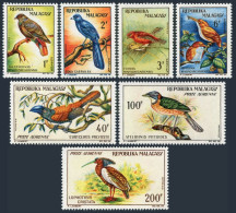 Malagasy 340-343,C72-C74,MNH. Mi 495-498,504-506. Birds 1963. Coua, Fody, Roller - Madagaskar (1960-...)