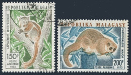Malagasy C117-C118,CTO.Michel 700-701. Lemurs 1973. - Madagaskar (1960-...)