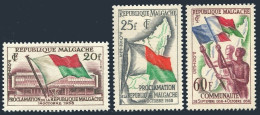 Malagasy 303-305, MNH. Michel 442-444. Flags, Map; French Community. 1959. - Madagaskar (1960-...)