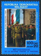 Malagasy 715,MNH.Mi 985. Victorious French Troops, Charles De Gaulle, 1985. - Madagaskar (1960-...)
