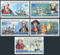 Malagasy 525-526,C137-C140,CTO. Mi 742-746,Bl.7. America-200,1976.Leaders,Ships. - Madagaskar (1960-...)