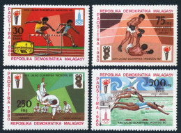 Malagasy 608-609,C175-C176,MNH. Mi 863-866. Olympics Moscow-1980.Hurdles,Boxing, - Madagaskar (1960-...)