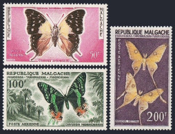 Malagasy C63-C65,hinged.Michel 457-459. Butterflies,1960.Charaxes Antonboulou, - Madagaskar (1960-...)