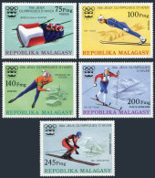 Malagasy 538-540,C149-C150,MNH.Michel 767-771. Olympics Innsbruck-1976.Skiing, - Madagascar (1960-...)