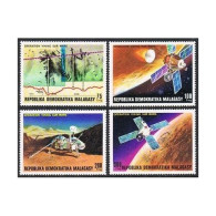 Malagasy 566-569, 570, MNH. Mi 814-817, 818 Bl.15. Viking Project To Mars, 1976. - Madagaskar (1960-...)
