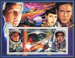 Malagasy 1245 Deluxe Sheet,MNH. Motion Pictures-100,1994.Astronauts. - Madagascar (1960-...)