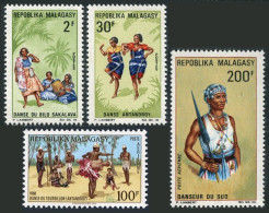 Malagasy 405-C87, MNH. Mi 573-575,593. Dancers 1967-1968. Tourbillon Dance. - Madagaskar (1960-...)