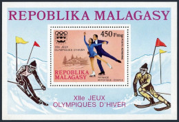 Malagasy C151, MNH. Michel Bl.8. Olympics Innsbruck-1976. Figure Skating Pairs. - Madagaskar (1960-...)