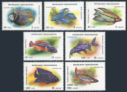 Malagasy 1192-1198, 1199,MNH. Michel 1717-1732, Bl,263. Aquarium Fish, 1994. - Madagascar (1960-...)