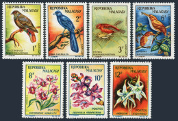 Malagasy 340-346,C72-C74,MNH.Mi 495-501,504-506. Birds 1963.Coua,Dody.Orchids. - Madagascar (1960-...)