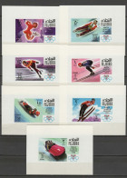 Fujeira 1968 Olympic Games Grenoble Set Of 7 S/s Imperf. MNH -scarce- - Invierno 1968: Grenoble