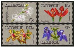 Malawi 114-117,hinged.Michel 110-113. Orchids 1969.White Fringed Ground, - Malawi (1964-...)