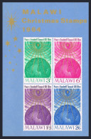 Malawi 18-21,21a Sheet,hinged.Michel 19-22,Bl.1. Christmas 1964.Globe,Sun. - Malawi (1964-...)