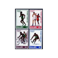 Malawi 446-449,449a Sheet, MNH. Mi 428-431, Bl.63. Olympics Los Angeles-1984. - Malawi (1964-...)