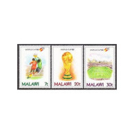 Malawi 402-404, 405, MNH. Michel 380-382, Bl.6. World Soccer Cup Spain-1982. - Malawi (1964-...)