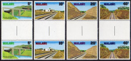 Malawi 346-349 Gutter, MNH. Mi 324-327. Salima-Liongwe Railroad. Bridges, 1979. - Malawi (1964-...)