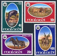 Malawi 319-322,322a, MNH. Mi 297-300,Bl.52. WWF 1978. Nyala,Lions,Zebra,Reedbuck - Malawi (1964-...)