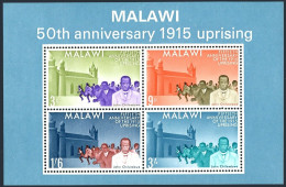 Malawi 32a Sheet,MNH.Michel Bl.3. Revolution 1915-50.John Chilembwe,missionary. - Malawi (1964-...)